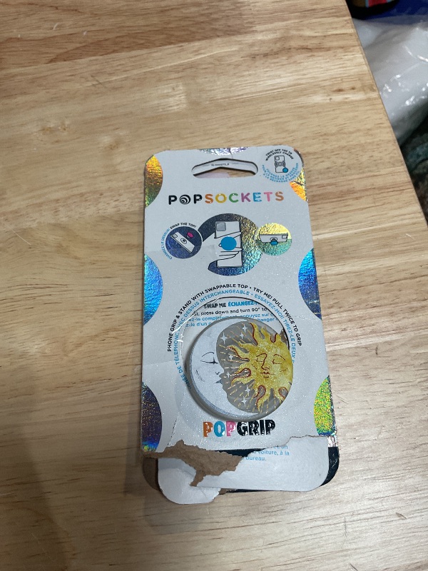 Photo 1 of ????PopSockets Phone Grip with Expanding Kickstand, Adhesive Grip - Sun and Moon