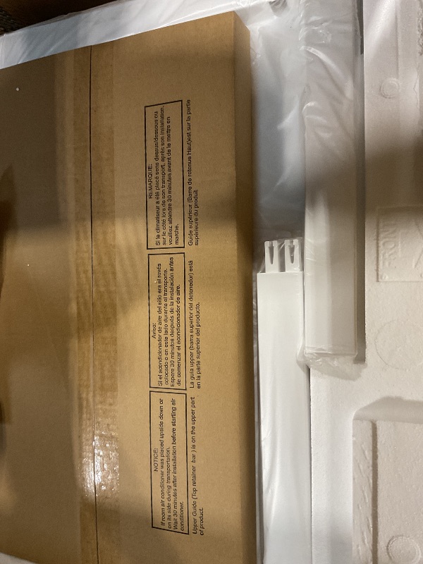 View 4 of ***PARTS ONLY***NON FUNCTIONAL***SCRAPES/CRACKING**LG 14,000 BTU 230V Wall Air Conditioner, White