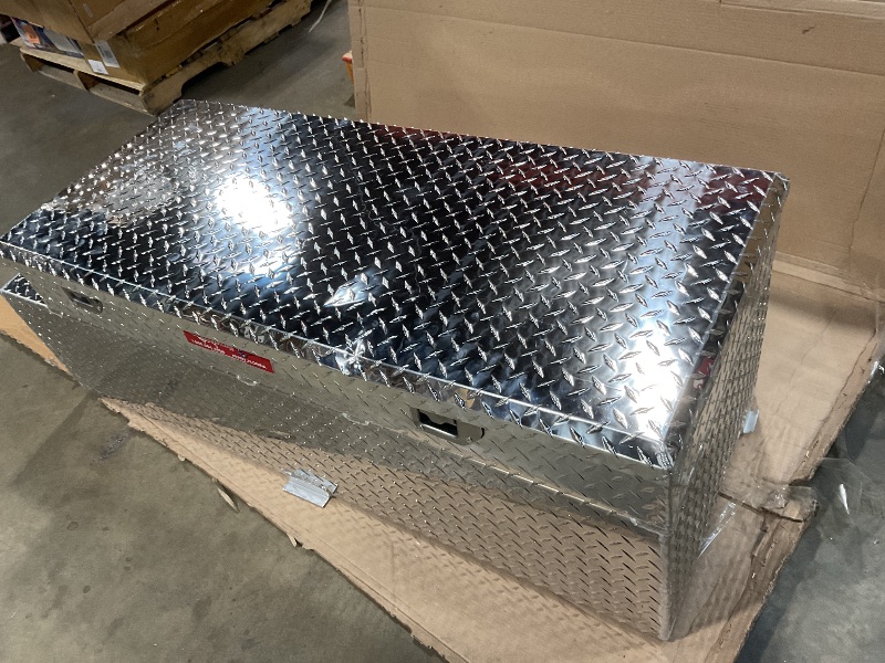Photo 1 of ** MAJOR DENT, CAUSING LID TO NOT OPEN**RDS Aluminum Transfer Fuel Tank Toolbox Combo, 60 Gallon, Rectangular, Diamond Plate, 
