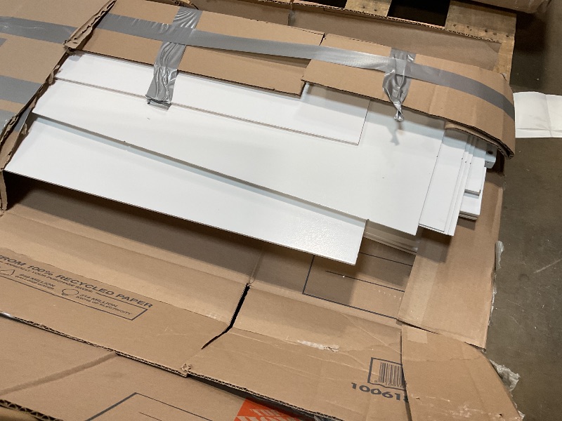 Photo 1 of ** TWO BOXES. SELLING FOR PARKS. MINOR DAMAGE TO CONNECTION PIECE.** White wood parts. Maybe for a bed frame or dresser