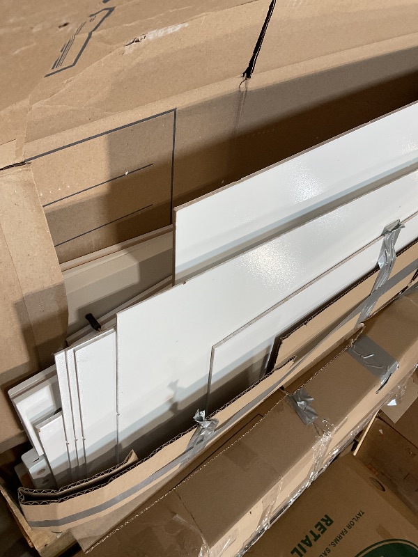 Photo 1 of ** TWO BOXES. SELLING FOR PARKS. MINOR DAMAGE TO CONNECTION PIECE.** White wood parts. Maybe for a bed frame or dresser