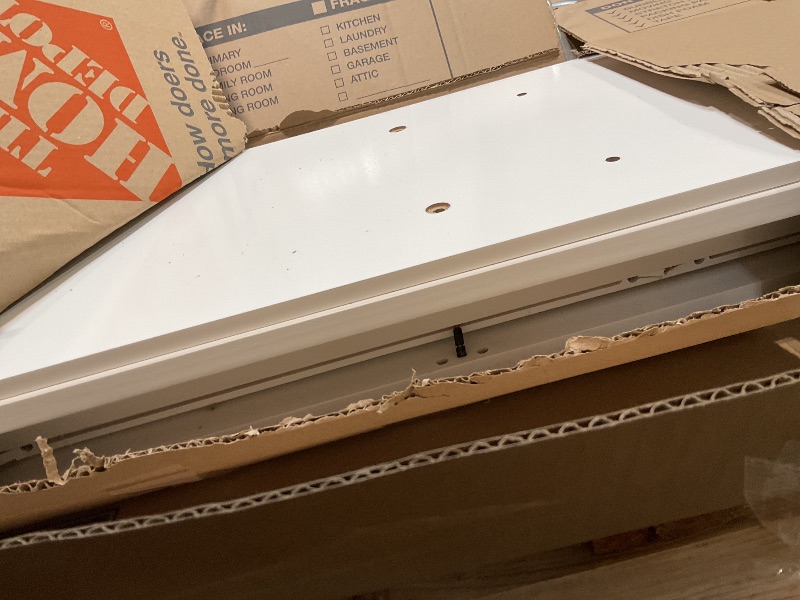 Photo 1 of ** TWO BOXES. SELLING FOR PARKS. MINOR DAMAGE TO CONNECTION PIECE.** White wood parts. Maybe for a bed frame or dresser