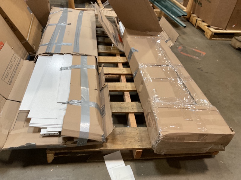 Photo 1 of ** TWO BOXES. SELLING FOR PARKS. MINOR DAMAGE TO CONNECTION PIECE.** White wood parts. Maybe for a bed frame or dresser