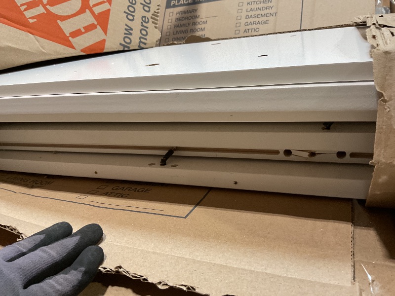 Photo 1 of ** TWO BOXES. SELLING FOR PARKS. MINOR DAMAGE TO CONNECTION PIECE.** White wood parts. Maybe for a bed frame or dresser