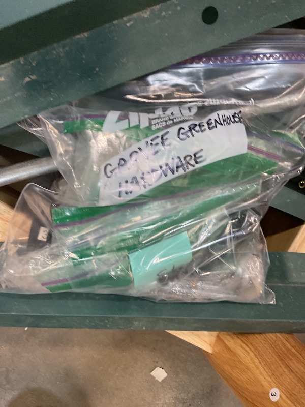 View 5 of ** one box and loose parts. Connection piece broken, selling for parts. **Garvee 6x10 FT Greenhouse for Outdoors, Polycarbonate Greenhouse with Quick Setup Structure and Roof Vent, Aluminum Greenhouses Heavy Duty for Garden