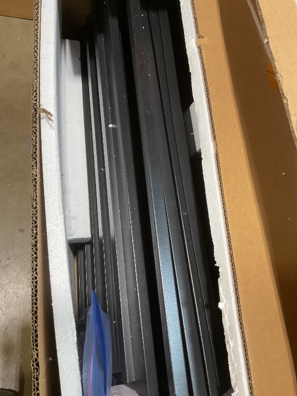 Photo 1 of **SELLING for parts AS PARTIAL SET. DOES NOT FIT TOGETHER.** Metal stand with a shelf