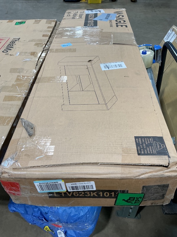 Photo 1 of ***BROKEN PIECES***PARTS ONLY****VASAGLE TV Stand, Farmhouse Entertainment Center with Storage Cabinets, Media Console Table for Living Room, Bedroom, for 65 Inch TV, 58 x 15.7 x 23.6 Inches, Honey Brown ULTV623K101S