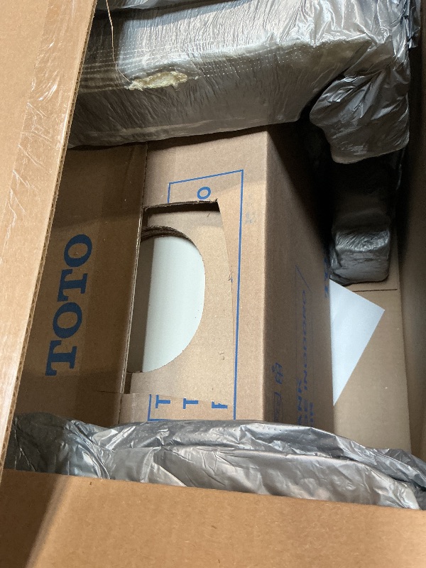 Photo 1 of **PARTIAL SET/ MISSING PIECES*** TOTO Nexus Two-Piece Elongated 1.28 GPF Universal Height Toilet with CEFIONTECT and SS124 SoftClose Seat, WASHLET + Ready, Sedona Beige - MS442124CEFG#12