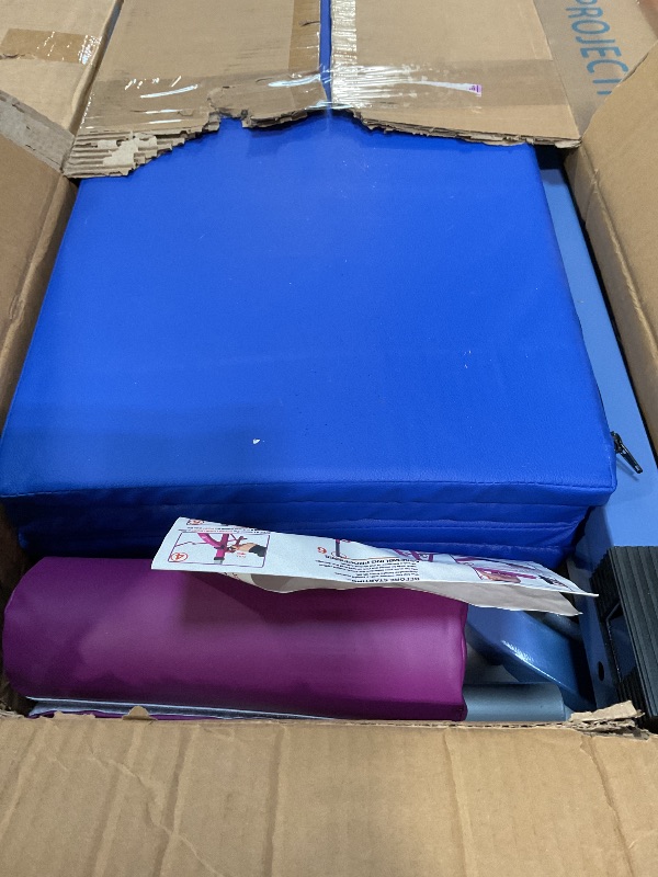 Photo 1 of *** USED/UNKNOWN MISSING PARTS OR HARDWARE***kechery Foldable Gymnastics Bar with Mat, Rings and Bar Pad for Junior Kids, 3'-7' Adjustable Height and Expandable Gymnastics Horizontal Bar Indoor Equipment for Kid's Training at Home.