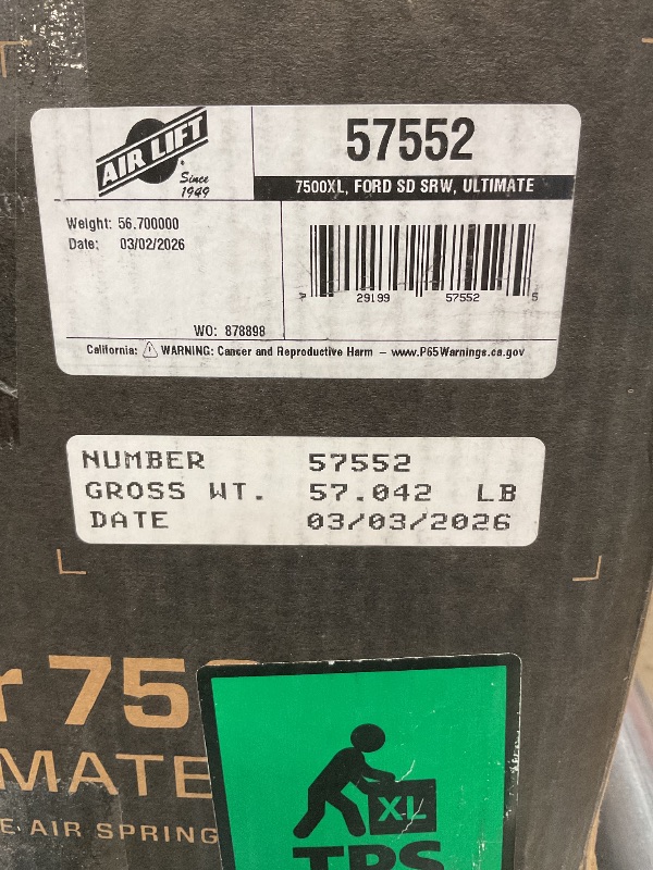 Photo 1 of *** UNKNOWN MISSING PARTS OF HARDWARE ***Air Lift LoadLifter 7500 XL Ultimate Air Spring Kit for 2020-2022 Ford F-250 SRW/4WD - 57552