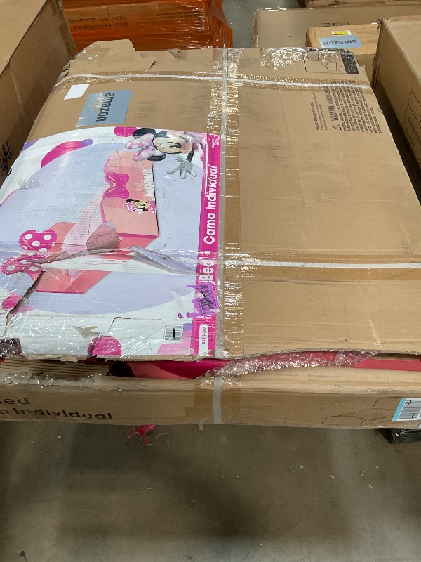 Photo 1 of ***PARTS ONLY***MISSING PIECES***Delta Children Disney Minnie Mouse Upholstered Twin Bed, Pink