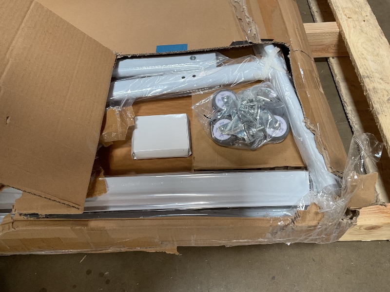 Photo 1 of **HAS A BIG DENT*** Rolling Dry Erase Board 60 x 46 - Large Portable Magnetic Whiteboard with Stand - Double Sided Easel Style Whiteboard with Wheels - Mobile Standing White Board for Office, Classroom & Home