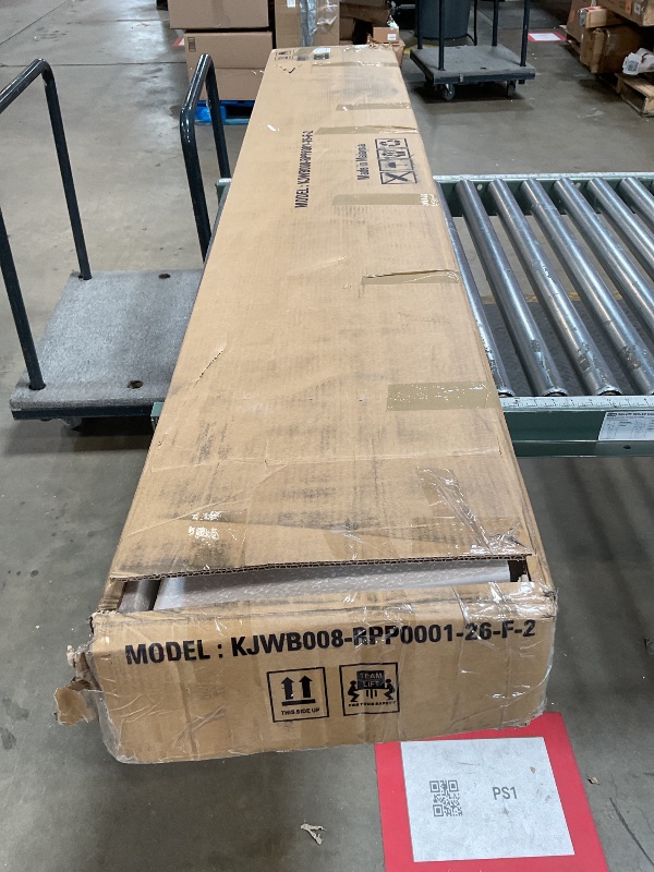 Photo 1 of *** BOX 2 ONLY***Talia Gray Wood Frame Full Platform Bed with High Headboard Design, Solid Wood Legs, Sound-Absorbing Foam for Bedroom
