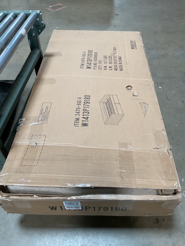 Photo 1 of *** INCOMPLETE SET/ BOX A ONLY*** Daybed with Two Drawers, Modern Linen Queen Size Day Bed Frame with Storage, Upholstered Sofa Bed with Stripes, Furniture for Bedroom Living Room Guest Room, No Box Spring Needed, Beige