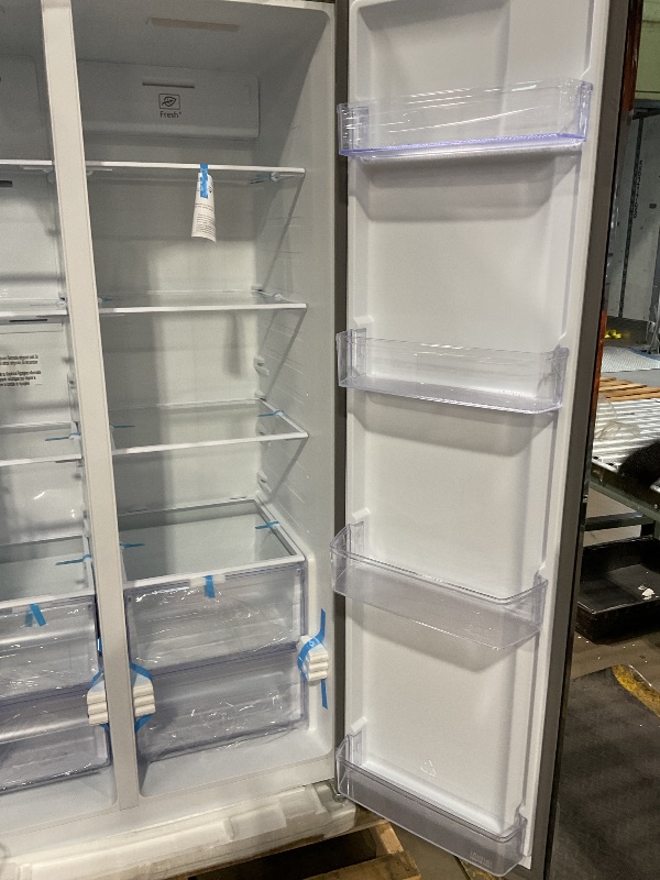 Photo 1 of *** MINOR DAMAGE***Hamilton Beach HBF2064 20.6 cu ft Counter Depth Full Size Refrigerator, Side Doors, Stainless