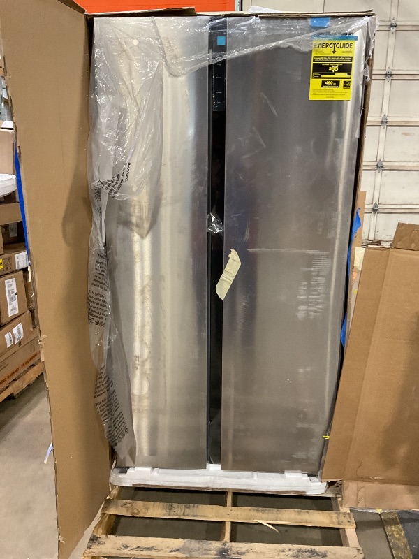 Photo 1 of *** MINOR DAMAGE***Hamilton Beach HBF2064 20.6 cu ft Counter Depth Full Size Refrigerator, Side Doors, Stainless