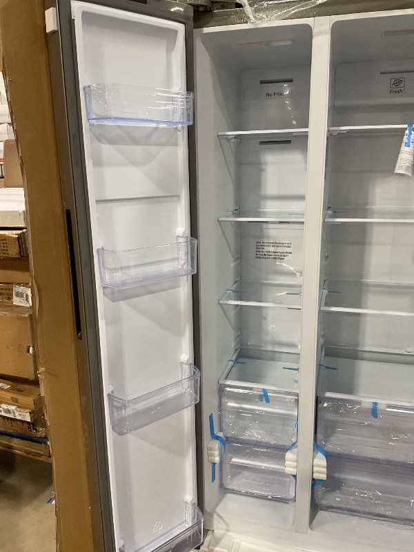 Photo 1 of *** MINOR DAMAGE***Hamilton Beach HBF2064 20.6 cu ft Counter Depth Full Size Refrigerator, Side Doors, Stainless