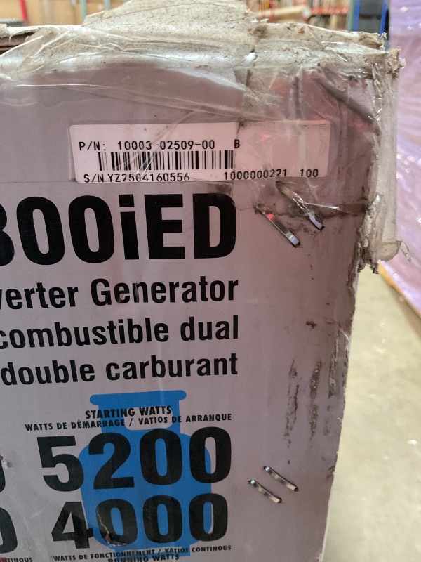 Photo 1 of **FOR PARTS/ BROKEN*** A-iPower 5800-Watt Dual Fuel Quiet Portable Inverter Generator, Electric Start RV Ready, EPA & CARB Compliant CO Sensor, with Telescopic Handle for Backup Home Use, Tailgating & Camping (SUA5800iED)