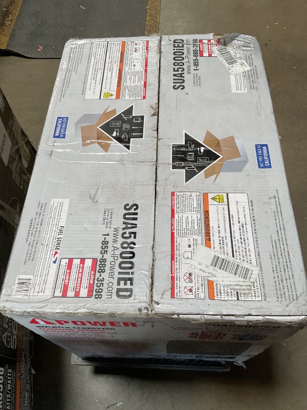 Photo 1 of **FOR PARTS/ BROKEN*** A-iPower 5800-Watt Dual Fuel Quiet Portable Inverter Generator, Electric Start RV Ready, EPA & CARB Compliant CO Sensor, with Telescopic Handle for Backup Home Use, Tailgating & Camping (SUA5800iED)