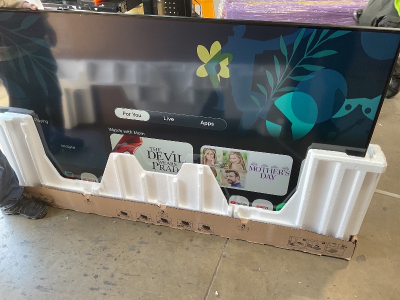 Photo 1 of *** USED/MISSING REMOTE, POWER CORD, AND HARDWARE***Samsung 75-Inch Class Neo QLED 4K QN80F Series, Vision AI, Mini LED Smart TV (2025 Model, 75QN80F) Neo Quantum HDR, Object Tracking Sound Lite w/Dolby Atmos, NQ4 AI Gen2 Processor, Alexa Built-in