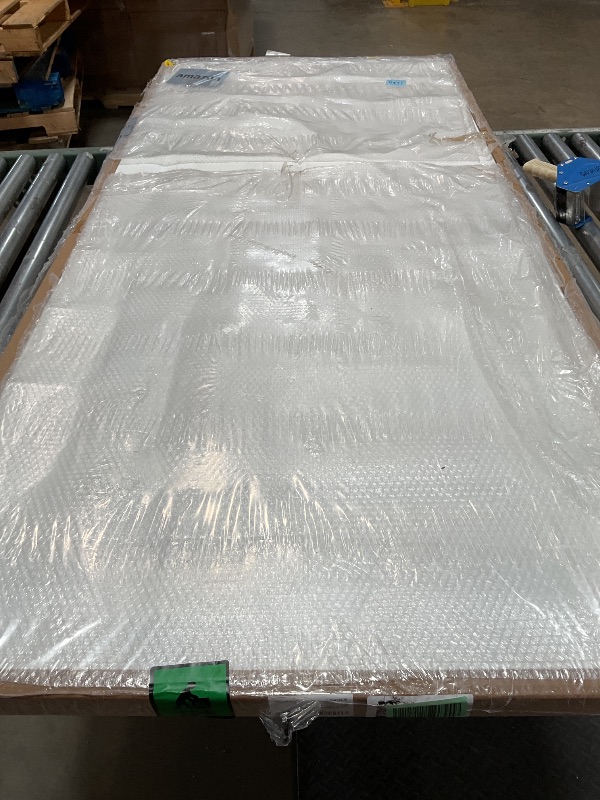 Photo 1 of *** PHOTO FOR REFERENCE ONLY/MAJOR DAMAGE ***BARNSMITH 36x80 in Raised 2-Panel Square Top Smooth White Primed Molded Door Slab, Paintable Hollow Core Interior Door Panel, for Swing, Pocket, Sliding Door, Durable and Lightweight