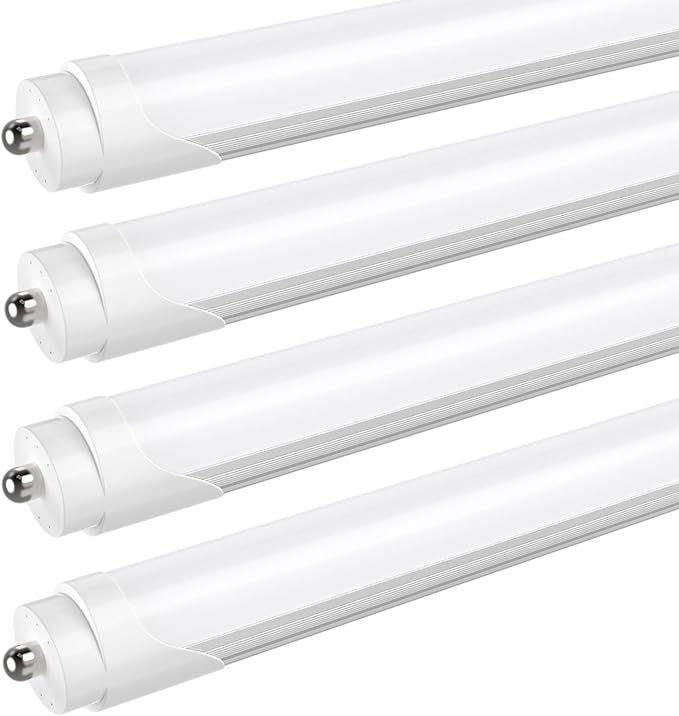 Photo 1 of *** PHOTO FOR REFERENCE ONLY***JESLED T8 T10 T12 8FT LED Light Bulbs, 50W 6000LM, 5000K Daylight White, Single Pin Fa8 LED Tube Replacement for Fluorescent Fixtures, Frosted, Ballast Bypass, Warehouse Workshop Garage Lights 4-Pack