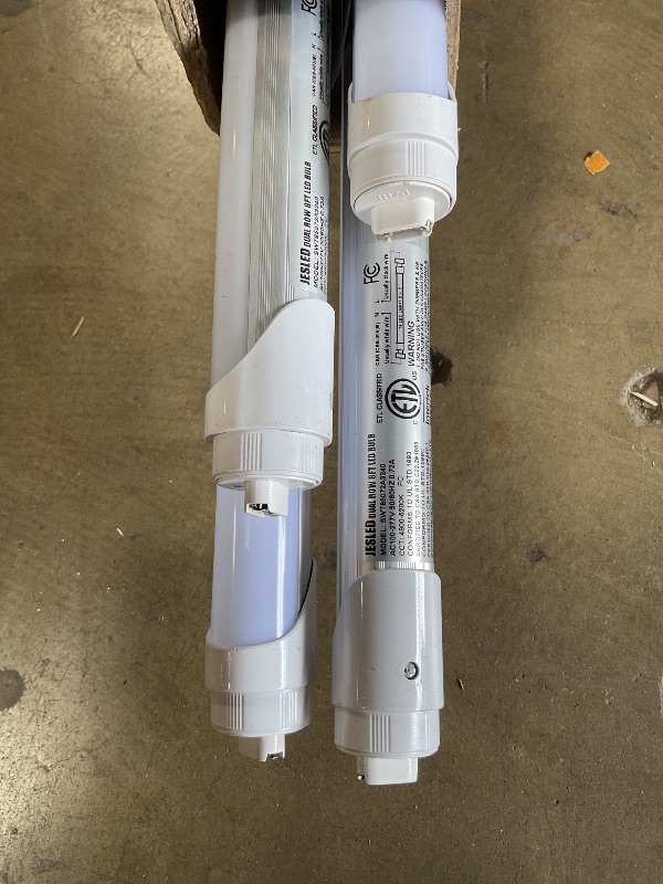 Photo 1 of *** PHOTO FOR REFERENCE ONLY***JESLED T8 T10 T12 8FT LED Light Bulbs, 50W 6000LM, 5000K Daylight White, Single Pin Fa8 LED Tube Replacement for Fluorescent Fixtures, Frosted, Ballast Bypass, Warehouse Workshop Garage Lights 4-Pack