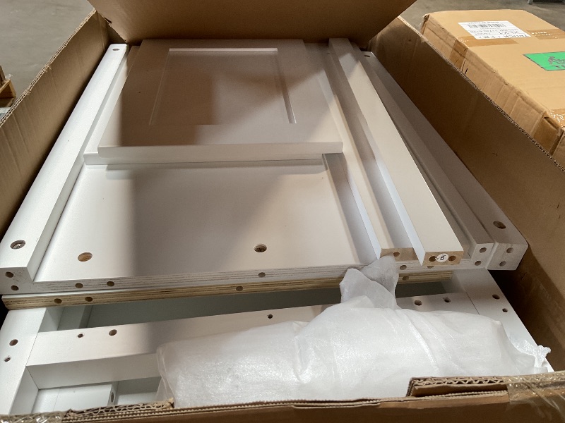 Photo 1 of 30" White Freestanding Bath Vanity with Open Shelf Sink Base Cabinet Without Top (White Monterey, 30" Wx21 Dx34.5 H)