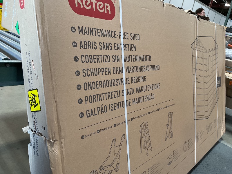 Photo 1 of *** MINOR DAMAGE***Keter Manor Outdoor Plastic Garden Storage Shed, Grey, 6 x 4 ft