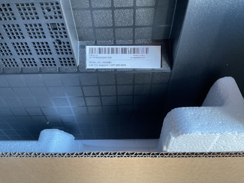 Photo 1 of ***Received an error upon powering up.*** TCL 65 Inch Class QM8K Series | Mini LED QLED 4K HDR | 65QM8K, 2025 Model | 120HZ-144HZ Anti Reflective Wide Angle Screen Smart Google TV Dolby Atmos | Voice Remote Alexa Gaming Streaming Television