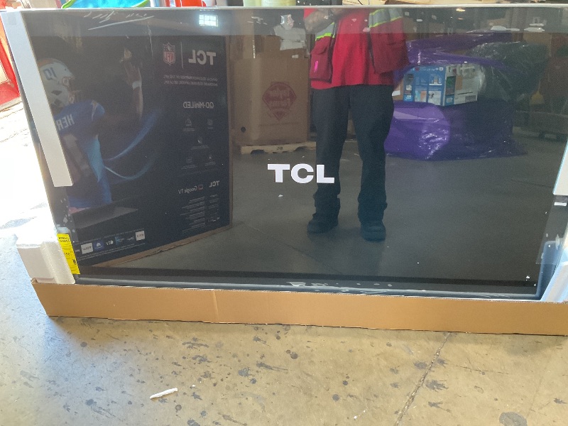 Photo 1 of ***Received an error upon powering up.*** TCL 65 Inch Class QM8K Series | Mini LED QLED 4K HDR | 65QM8K, 2025 Model | 120HZ-144HZ Anti Reflective Wide Angle Screen Smart Google TV Dolby Atmos | Voice Remote Alexa Gaming Streaming Television