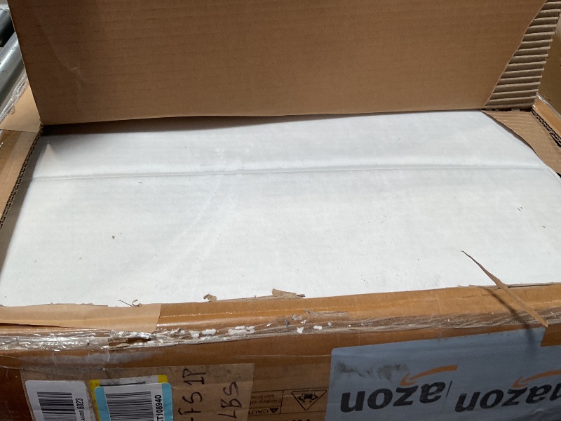 Photo 1 of *** USED/UNKNOWN MISSING PARTS OR HARDWARE ***VECELO Twin Size Bed Frame with Upholstered Headboard, Velvet Platform Bedframe Mattress Foundation, Strong Wood Slat Support, No Box Spring Needed,White
