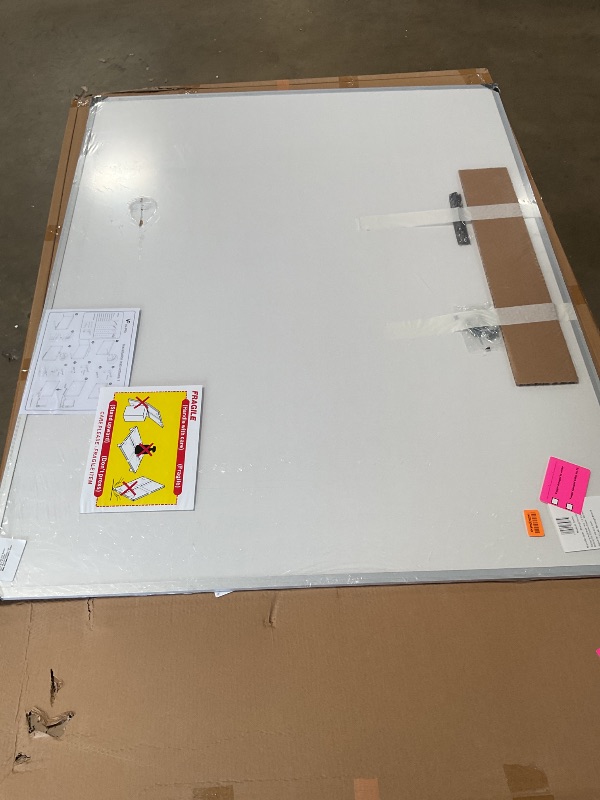 Photo 1 of *** MINOR DAMAGE***VIZ-PRO Large Cork Bulletin Board, 60 X 48 Inches, Wall-Mounted Corkboard with Silver Aluminium Frame for School, Office, and Home 5' X 4'
