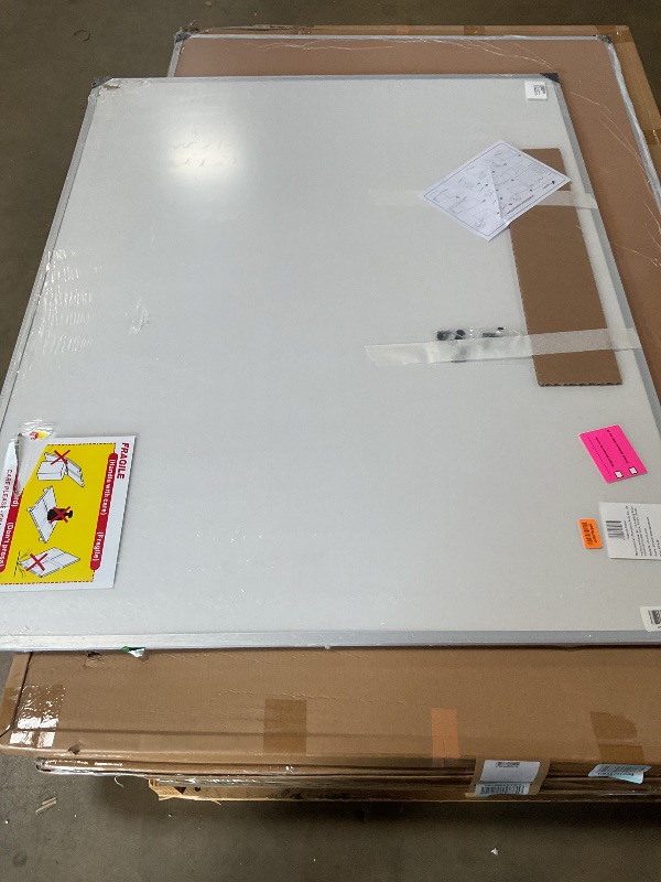 Photo 1 of *** MINOR DAMAGE***VIZ-PRO Large Cork Bulletin Board, 60 X 48 Inches, Wall-Mounted Corkboard with Silver Aluminium Frame for School, Office, and Home 5' X 4'