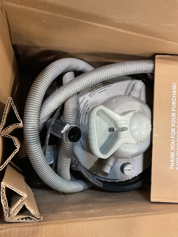 Photo 1 of *** USED/MINOR DAMAGE/UNKNOWN MISSING PARTS OR HARDWARE***INTEX 3,000 GPH Krystal Clear Sand Filter Pump for Above Ground Pools, Swimming Pool Pump with Automatic Timer - Improved Circulation, Filtration, & Clarity