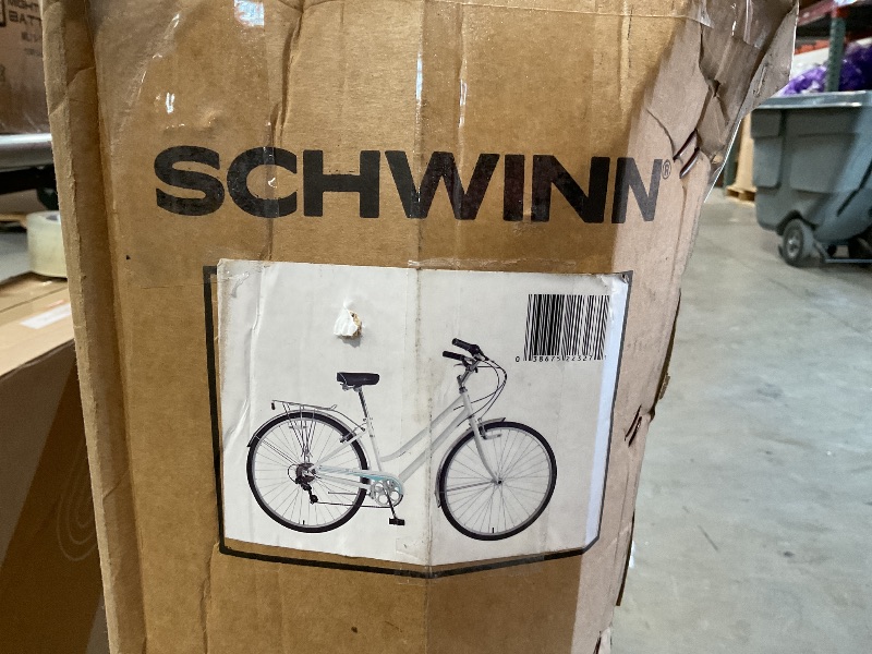 Photo 1 of *** USED/MINOR DAMAGE/UNKNOWN MISSING PARTS OR HARDWARE***Schwinn Wayfarer Hybrid Bike, 700c Mens and Womens Bike, 7-Speed Hybrid Bicycle, Retro Steel Frame, Front and Rear Linear Pull Brakes, Fenders, Cargo Space, Adult Bicycle