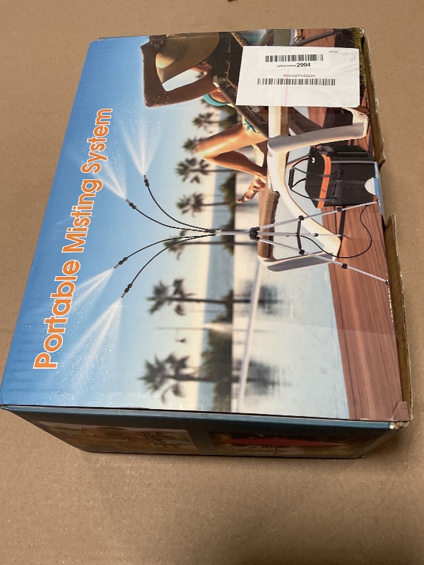 Photo 1 of ***LEGS BROKEN*** Portable Misting System with Standing, 6000mAh Water Cooling Misters Set for Outside Patio - 20L Bucket, 4.9FT(59IN) Adjustable Height for Outdoor, Beach, Pool, Water Playing, Sprinkler, Camping
