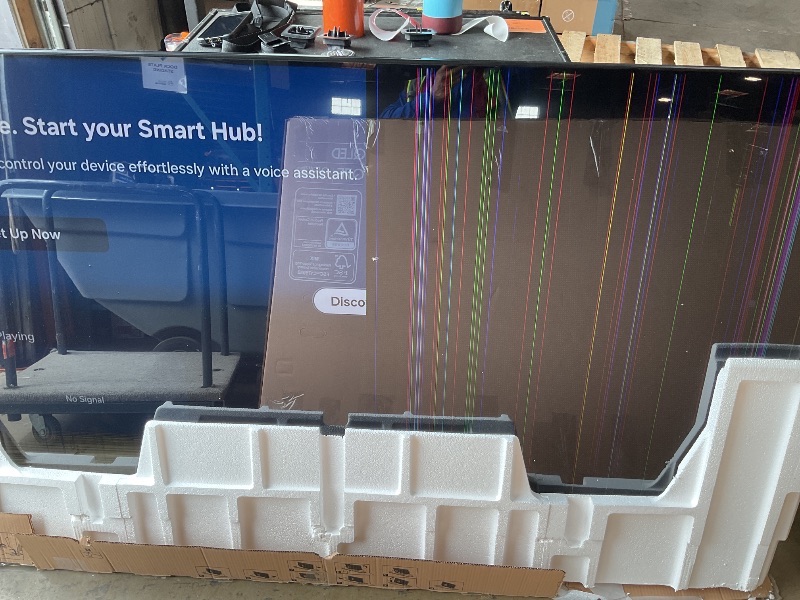 Photo 1 of *** FOR PARTS ONLY DAMAGED DISPLAY *** Samsung 85-Inch Class QLED Q7F Series Samsung Vision AI Smart TV (2025 Model, 85Q7F) Quantum HDR, Object Tracking Sound Lite, Q4 AI Gen1 Processor, 4K upscaling, Gaming Hub, Alexa Built-in