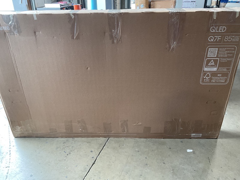 Photo 1 of *** FOR PARTS ONLY DAMAGED DISPLAY *** Samsung 85-Inch Class QLED Q7F Series Samsung Vision AI Smart TV (2025 Model, 85Q7F) Quantum HDR, Object Tracking Sound Lite, Q4 AI Gen1 Processor, 4K upscaling, Gaming Hub, Alexa Built-in