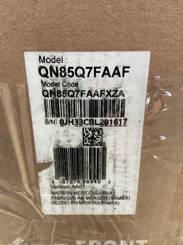 Photo 1 of *** FOR PARTS ONLY DAMAGED DISPLAY *** Samsung 85-Inch Class QLED Q7F Series Samsung Vision AI Smart TV (2025 Model, 85Q7F) Quantum HDR, Object Tracking Sound Lite, Q4 AI Gen1 Processor, 4K upscaling, Gaming Hub, Alexa Built-in