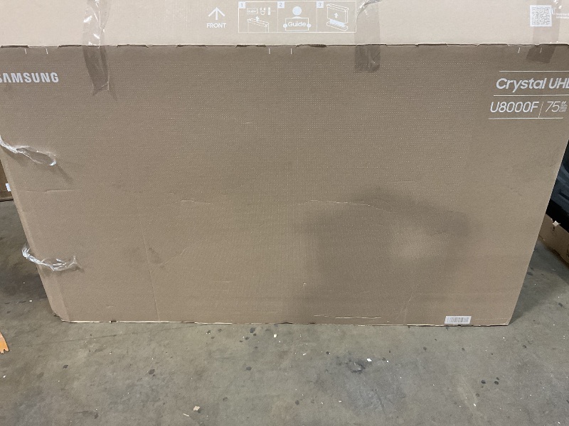 Photo 1 of *** MAJOR DAMAGE/USE FOR PARTS ONLY***Samsung 75-Inch Class Crystal UHD U8000F 4K Smart TV (2025 Model) Endless Free Content, Crystal Processor, MetalStream Design, Knox Security, Alexa Built-in