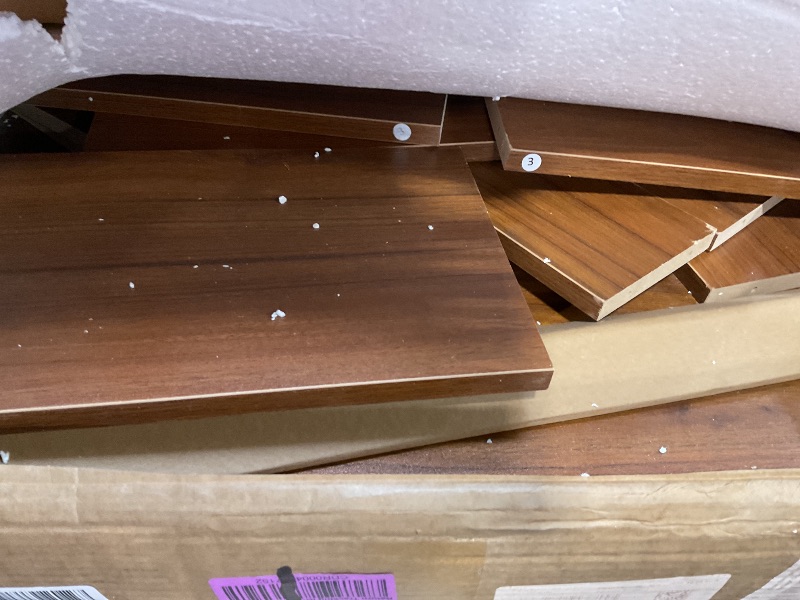 Photo 1 of *** MINOR DAMAGE/UNKNOWN MISSING PARTS OR HARDWARE***Corner Bookshelf, 6 Tier Corner Bookcase Tall, 78.7" L-Shaped Corner Book Shelf, Walnut Corner Shelves for Home Office, Living Room, Bedroom
