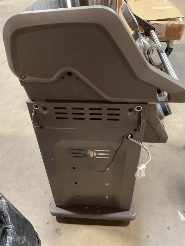 Photo 1 of *** MINOR DAMAGE/MISSING MULTIPLE PARTS***Napoleon Rogue 425 Propane Gas Grill with Range Side Burner, Black, 3 Stainless Steel Main Burners, Durable Grilling Power