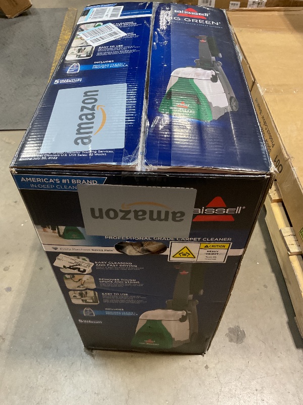 Photo 1 of *** USED/MISSING PARTS UNKNOWN***BISSELL® Big Green® Professional Carpet Cleaner with XL DirtLifter PowerBrush, 9-inch Long Reach Hose, 6-inch Tough Stain Tool, Includes BISSELL PRO MAX Formula with Stain Protect Technology