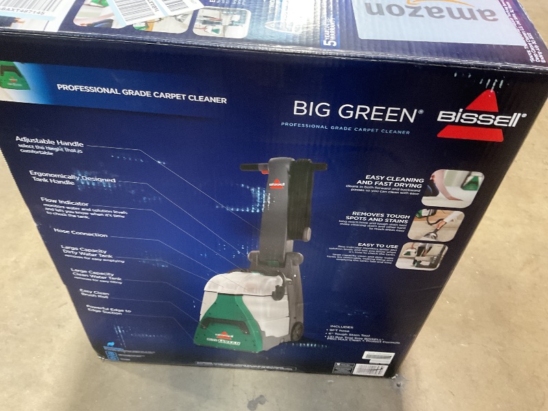 Photo 1 of *** USED/MISSING PARTS UNKNOWN***BISSELL® Big Green® Professional Carpet Cleaner with XL DirtLifter PowerBrush, 9-inch Long Reach Hose, 6-inch Tough Stain Tool, Includes BISSELL PRO MAX Formula with Stain Protect Technology