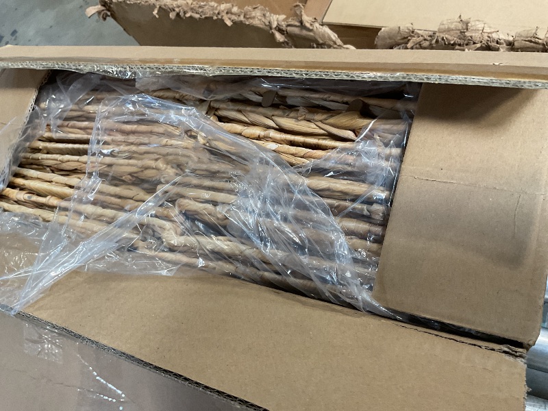 Photo 1 of 11x11in Wicker Storage Baskets Set of 5 Collapsible Water Hyacinth Basket for Organizing,Handwoven Woven Bins for Bedroom,Living Room,Shelves - Natural