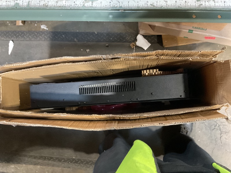 Photo 1 of 30 in Recessed Electric Fireplace with Remote Control, Electric Fireplace Wall Mounted, Low Noise Wall Fireplaces Heater with Timer, Touch Screen, Adjustable Flame Color and Brightness, 750/1500w