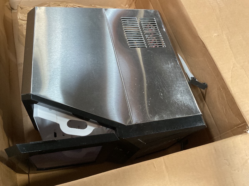 Photo 1 of ** FOR PARTS**  Aeitto Nugget Ice Maker Countertop, 55lbs/Day, Rapid Ice Release in 5 Mins, Large Capacity Chewable Ice Maker, Self-Cleaning with Stainless Steel Housing Ice Machine for Home Office and Party, Silver