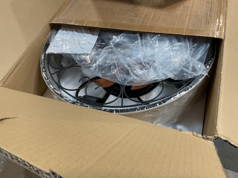 Photo 1 of 20 Inch Caged Ceiling Fans with Lights Flush Mount,Low Profile Fabric Farmhouse Bladeless Ceiling Fan with Remote, Farmhouse White Ceiling Fan for Bedroom,6 Speeds Reversible Silent Fandalier