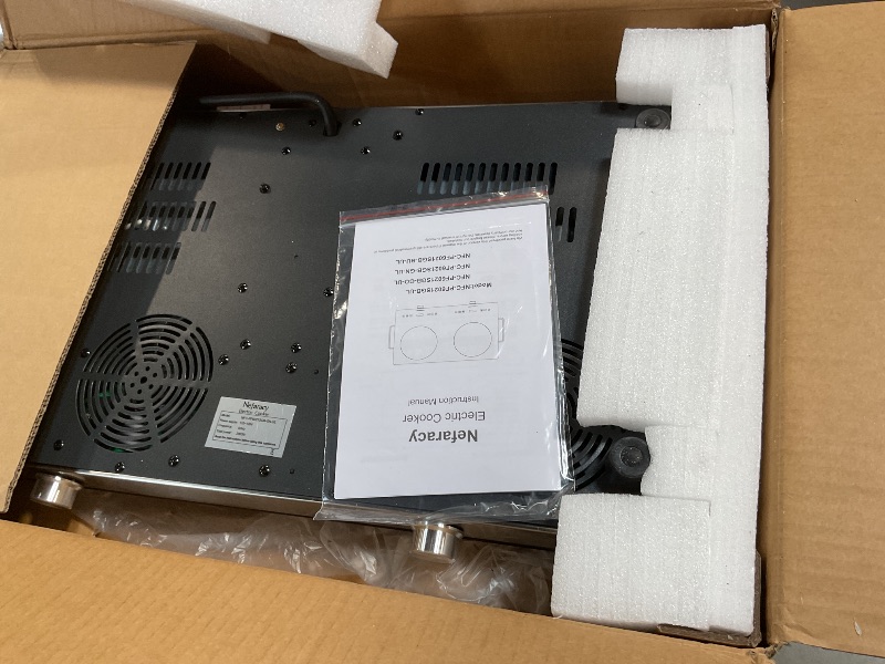 Photo 1 of 2 Burner Electric Cooktop 24 Inch, 110V 2000W Portable Electrics Stove Top with Handle, 9 Power Settings, Senor Touch & Knob Control, Safety Lock, Timer, 110-120V Plug in (2 Burner Green)